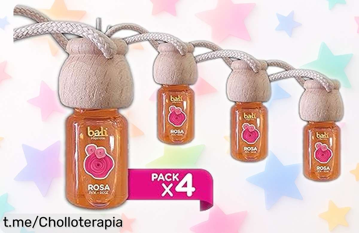 Pack de 4 ambientadores para coche Bali, aroma duradero y sin alcohol: ¡tremendo chollo que refrescará tus viajes sin malos olores! No te lo puedes perder.