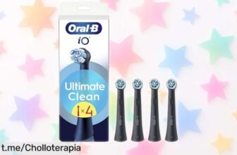 Pack de 4 cabezales OralB iO que eliminan el doble de placa y avisan cuando cambiarlos, ahora a un precio loco ¡enciende tu sonrisa antes de que se agoten!