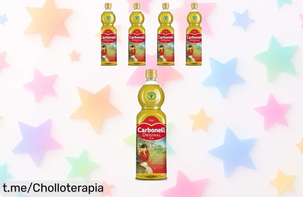 Pack de 5 botellas de aceite de oliva Carbonell Original suave a precio loco, ¡agrega el cupón y aprovecha este chollazo que no puedes dejar escapar!