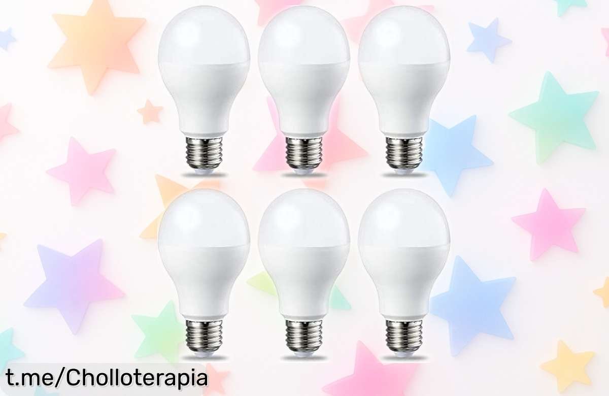 Pack de 6 bombillas LED E27 Amazon Basics a precio loco, ahorra en tu factura y disfruta de luz duradera; ¡aprovéchalo antes que se acaben!