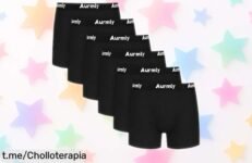 Pack de 6 calzoncillos bóxer sin etiquetas para hombre a precio de escándalo, ¡ajuste perfecto y colores básicos que siempre quedan bien! No te lo pierdas, las unidades son limitadas.
