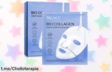 Pack de 6 mascarillas faciales de colágeno a precio loco, reducen arrugas y pulen poros para lucir una piel más joven; ¡esta es tu oportunidad de brillar!