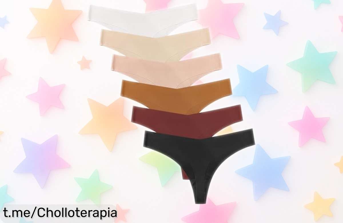 Pack de 6 tangas invisibles INSPUTOL con ajuste perfecto y sin marcas, ¡ofertón que no se repite! No te quedes sin ellas y siente la libertad en cada ocasión.