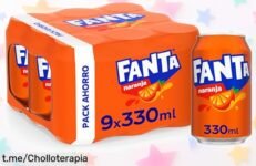 Pack de 9 latas de refresco Fanta con zumo natural a precio ridículo: ¡refresca tus quedadas sin arruinarte, corre antes que se agoten!