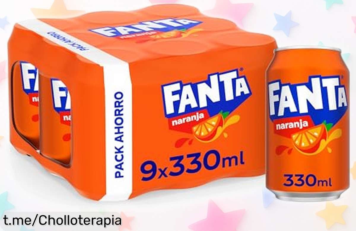 Pack de 9 latas de refresco Fanta con zumo natural a precio ridículo: ¡refresca tus quedadas sin arruinarte, corre antes que se agoten!