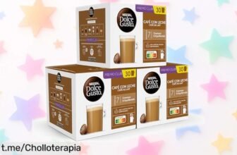Pack de 90 cápsulas de café con leche Dolce Gusto, sabor intenso y cremoso a un precio loco que no durará; despierta tus mañanas ¡y disfruta cada sorbo al máximo!