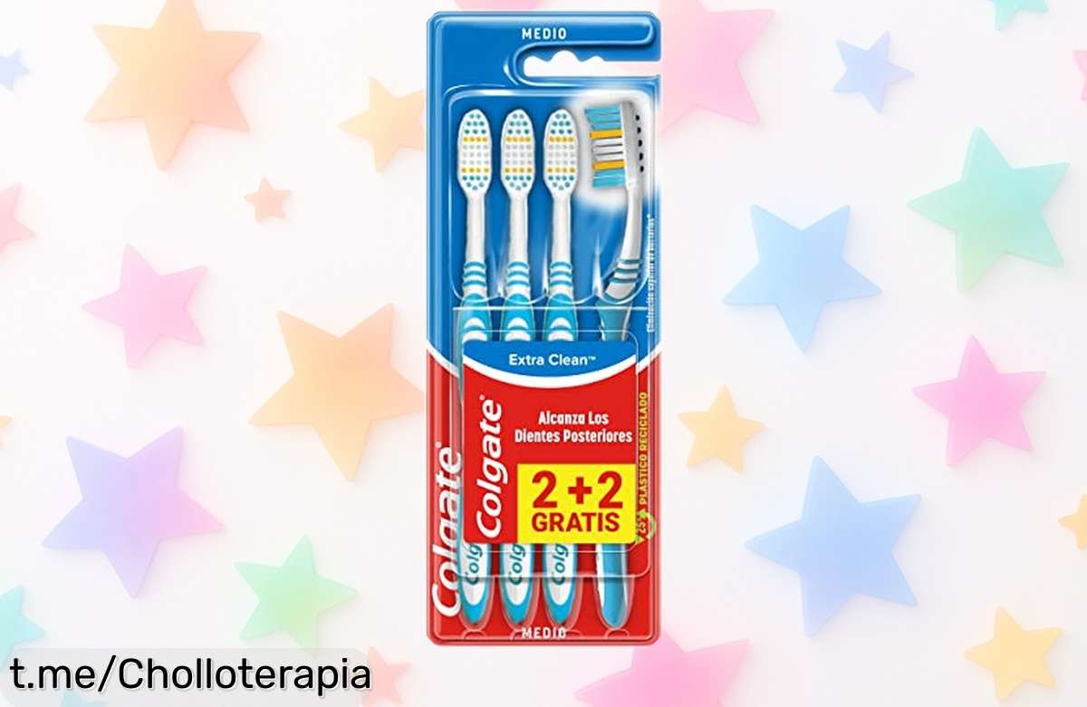 Pack de cepillos de dientes Colgate que llega hasta los molares y limpia la lengua a precio loco, ¡disfruta de una frescura sorprendente todo el día sin esfuerzo!