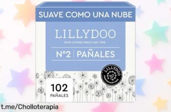Pañales suaves y absorbentes Lillydoo en pack grande a precio loco, ¡no dejes que se te escapen! Cuida la piel de tu bebé con este ofertón único.
