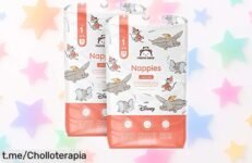 Pañales ultrasecos Mama Bear Disney con ajuste anti fugas y aviso para cambiar ¡ofertón exclusivo que mantendrá a tu bebé seco y feliz por 12 horas!