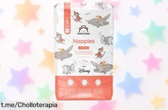 Pañales ultrasecos Mama Bear Disney que aguantan hasta 12 horas, ¡ofertón en pack de 48 unidades! No te lo pierdas, tu pequeño y tu bolsillo te lo agradecerán.