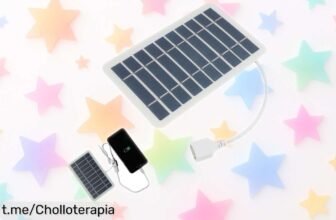 Panel solar portátil 2W con USB para cargar tu móvil donde sea, ¡ofertón increíblemente ligero y resistente que no puedes dejar pasar! Energía en tus escapadas al instante.