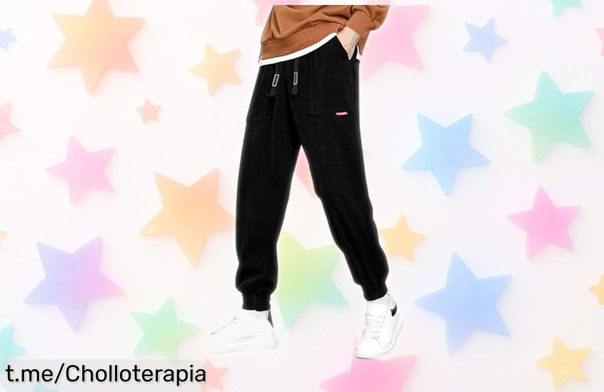 Pantalones de pana para hombre con bolsillos y cordón a precio loco; ¡no te quedes sin ellos, se irán volando!