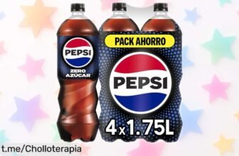 Paquete de 4 refrescos de cola Pepsi 2 litros: ¡ofertón con precio rebajado que no te puedes perder y siempre fresquitos para tus momentos de alegría!