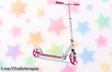Patinete ligero y plegable Lascoota con suspensión, ¡un ofertón que hará tus paseos suaves! No te lo pierdas, sube a tu rollo ahora y disfruta cada recorrido.