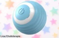 Pelota interactiva para gatos con carga rápida: chollo y diversión asegurada, ¡tu felino se lo pasará pipa jugando mientras tú te relajas!