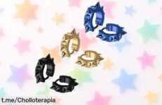 Pendientes de aro redondo con pinchos en acero inoxidable, ¡ofertón que vuela! Dale caña a tu estilo y brilla sin preocupaciones, no te quedes sin los tuyos.