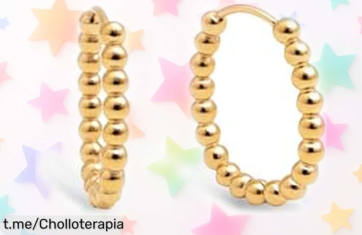 Pendientes ovalados Dana Dots de Singularu en baño de oro 18Kt, un ofertón trendy que vuela a este precio; ¡no te quedes sin brillar!