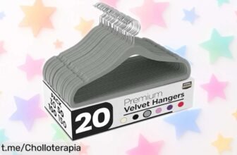 Perchas de terciopelo antideslizantes Utopia Home, ¡20 unidades para que tu armario brille! Oferta a precio loco, no te quedes sin ellas y dale un respiro a tus prendas.