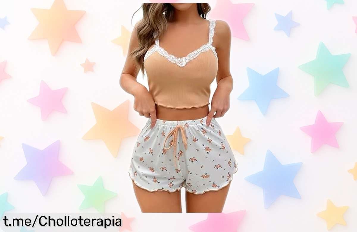 Pijama de tirantes corto y sexy Gatamiau, ¡una maravilla que te encanta por estar cómoda y a la moda! Súper oferta limitada, ¡no lo dejes escapar!