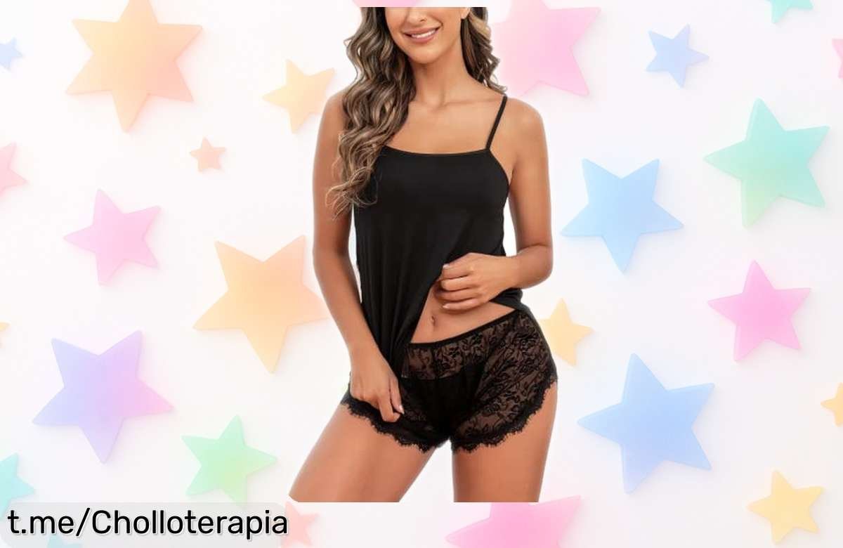 Pijama sexy de encaje RSLOVE que realza tu figura y hará tus noches especiales, ahora a un precio loco ¡no lo dejes escapar!