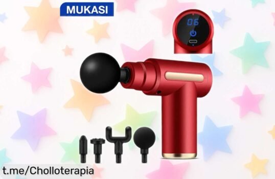 Pistola de masaje muscular MUKASI con 32 velocidades: ¡rebajadísimo precio que no podrás creer! Date un gusto y recupérate al instante, pero corre, se va volando.