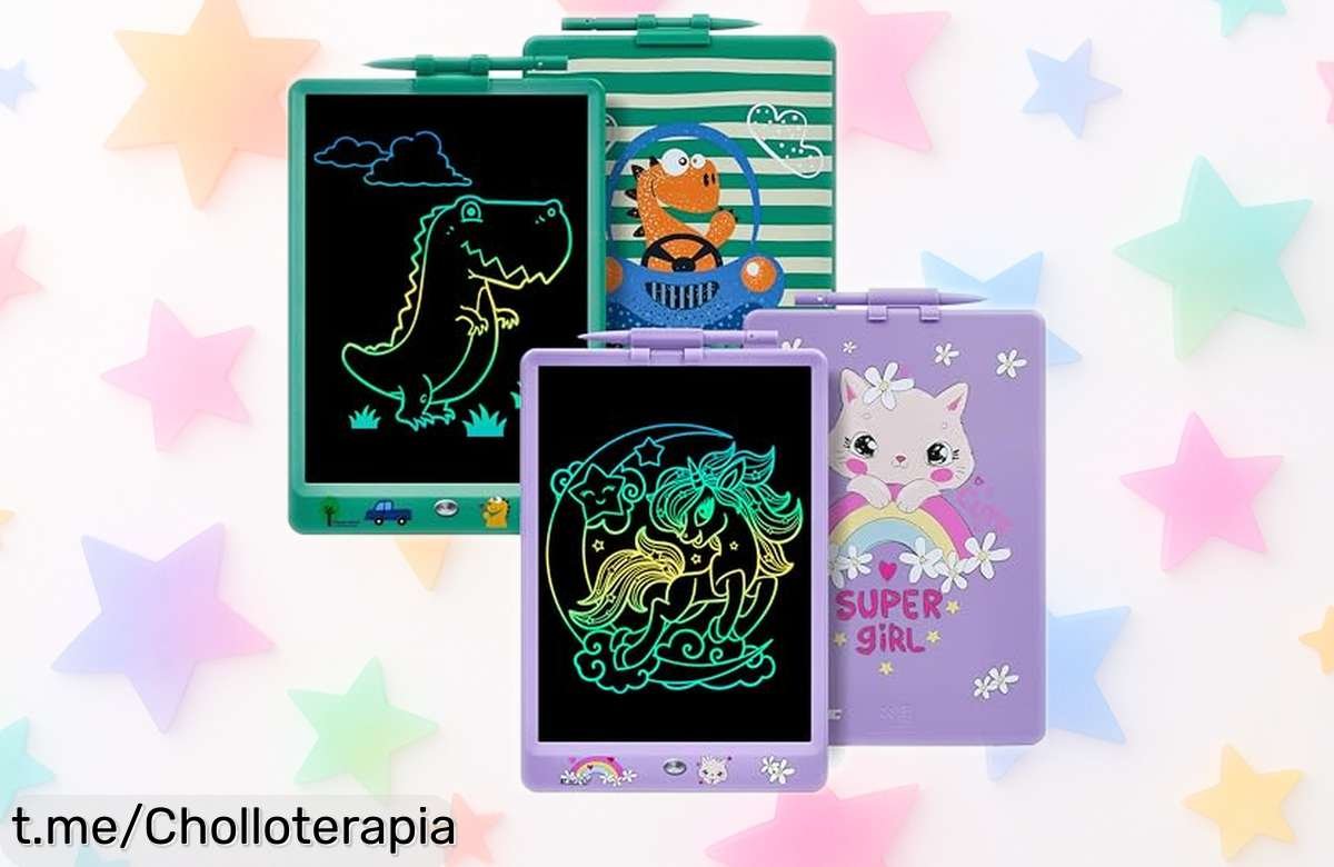 Pizarra de escritura LCD para niños, pack de 2 unidades a precio loco: ¡diversión y aprendizaje asegurados! No te quedes sin ellas, porque vuelan.