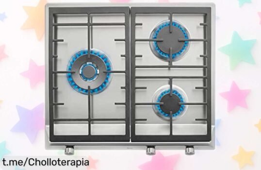 Placa de gas butano TEKA EX 60.1: cocina rápido y seguro con este ofertón de 3 fuegos potentes que encienden al instante, ¡no te quedes sin ella!