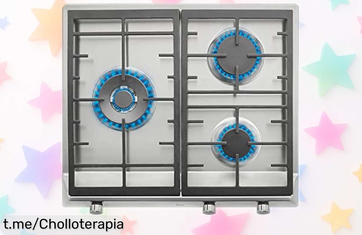 Placa de gas butano TEKA EX 60.1: cocina rápido y seguro con este ofertón de 3 fuegos potentes que encienden al instante, ¡no te quedes sin ella!