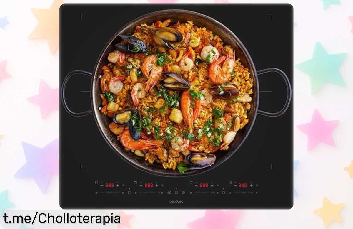 Placa de inducción con 4 zonas y flexibles, un ofertón increíble que hará de tus comidas una aventura rápida y segura; ¡aprovéchalo antes de que se agote!