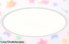 Plafón LED regulable LuminexDesigns 24W con mando a precio de ganga que vuela; controla luz y brillo desde el sofá ¡no te quedes sin el tuyo!