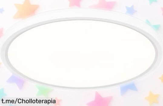 Plafón LED regulable LuminexDesigns 24W con mando a precio de ganga que vuela; controla luz y brillo desde el sofá ¡no te quedes sin el tuyo!