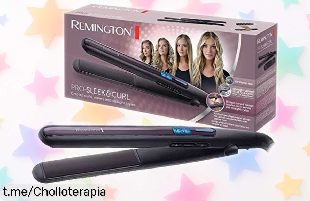 Plancha de pelo 2 en 1 Remington a precio de escándalo: ¡Riza y alisa tu melena hasta 230°C, no te lo puedes perder!
