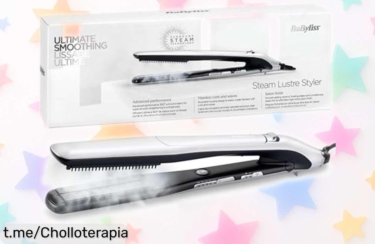Plancha de pelo profesional BaByliss ST595E con vapor y brillo extraordinario al precio más bajo que imaginas, ¡no dejes pasar este chollo volador antes que desaparezca!