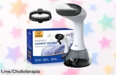 Plancha vertical de vapor Rolipo 1640W, el aparatazo que quita arrugas al instante y que ahora puedes llevar a cualquier lugar ¡Aprovecha este precio de escándalo antes de que desaparezca!