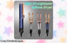 Plancha y secador de pelo 2 en 1 con iones negativos: precio de risa para un peinado duradero, ¡no pierdas la oportunidad de brillar hoy mismo!