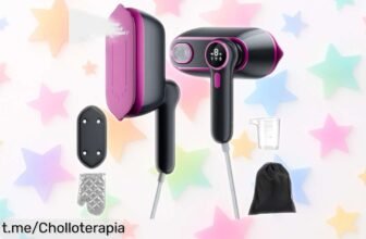 Plancha y vaporizador de mano 2 en 1 con pantalla LED: ¡super chollo para tener tu ropa lista al instante, no te lo pierdas!