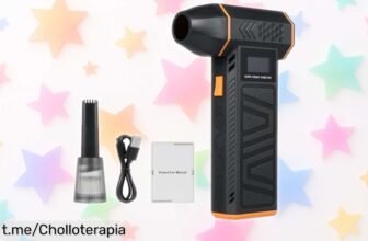 Plumero de aire comprimido Shkalacar que limpia a 80.000 rpm con precio rebajado brutal, no te quedes sin el tuyo y dale un soplido a la suciedad ya mismo.