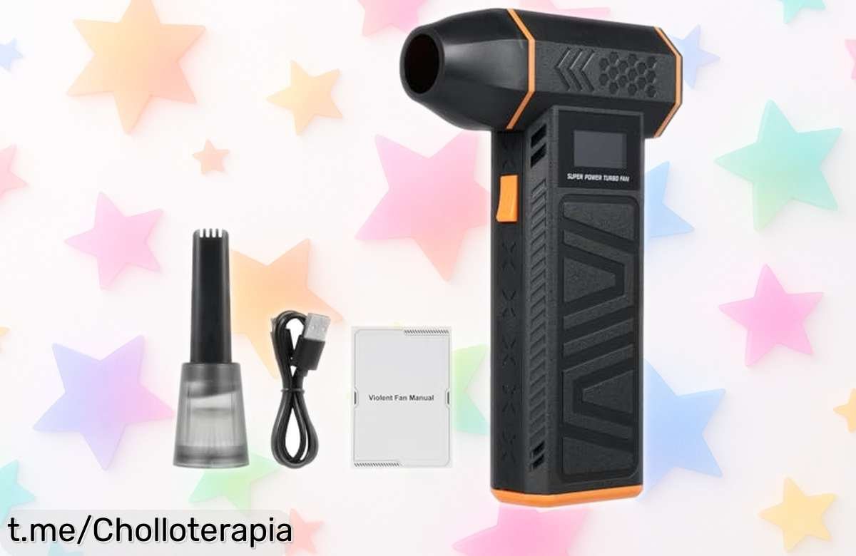 Plumero de aire comprimido Shkalacar que limpia a 80.000 rpm con precio rebajado brutal, no te quedes sin el tuyo y dale un soplido a la suciedad ya mismo.