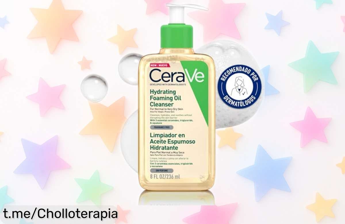 Poderoso limpiador en aceite espumoso CeraVe, dale un chute de hidratación brutal a tu piel seca y con tendencia atópica antes de que se agote esta oferta increíble.
