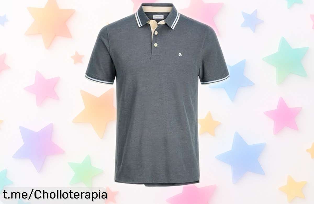 Polo de algodón 100% para hombre Jack & Jones, un ofertón que se agota rápido; no te quedes sin él y dale a tu look ese toque especial que mereces.