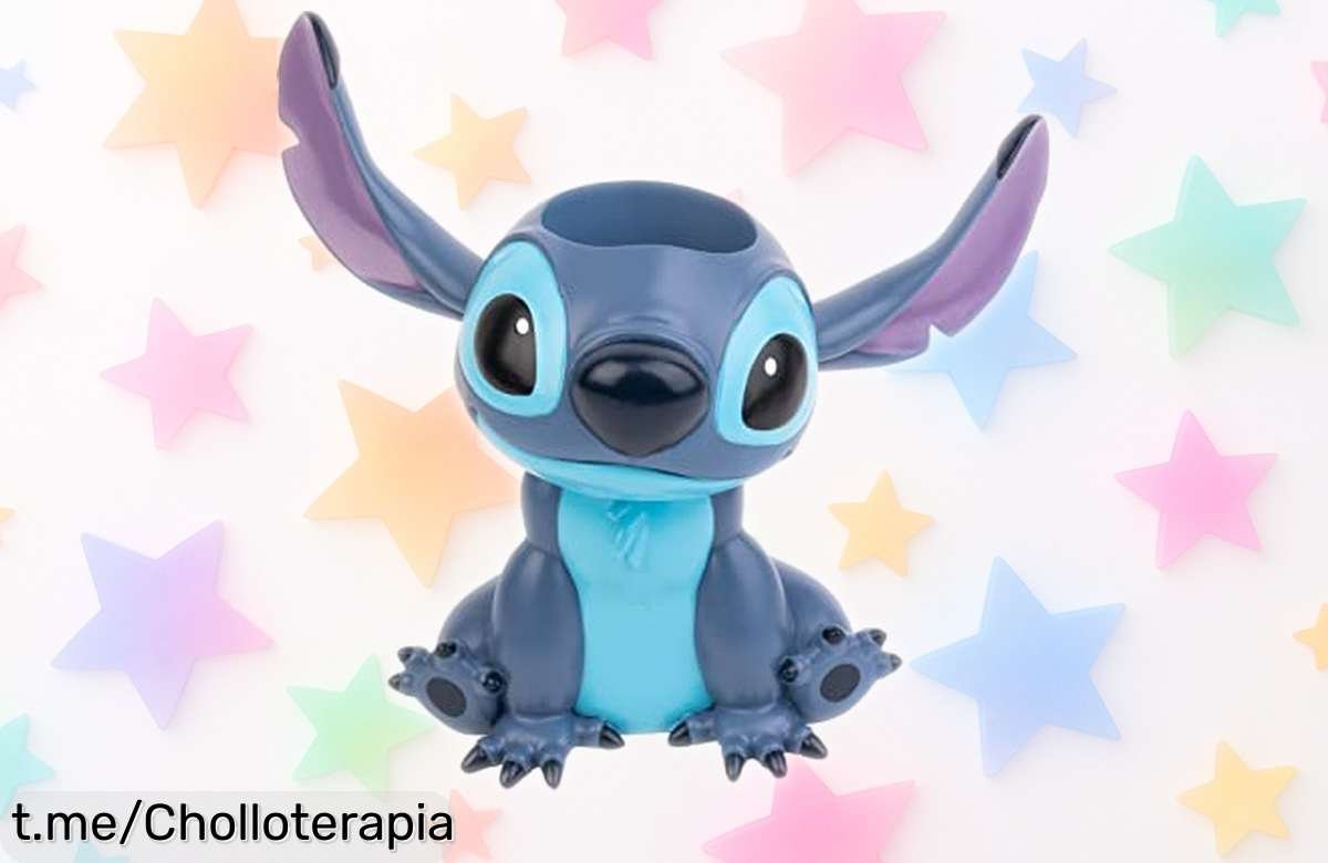 Portalápices 3D de escritorio Stitch Disney, un detalle ideal para fans que vuela de precio; ¡orden y diversión en tu mesa nunca estuvo tan fácil!