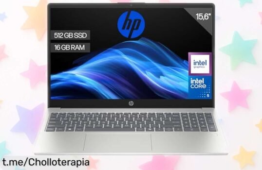 Portátil HP 15.6” con Intel Core i5 y 16GB RAM a un precio de escándalo, ¡cómpralo ya antes de que se agote esta super oferta!