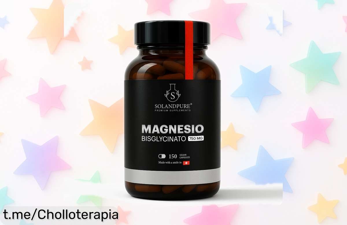 Potente Magnesio Bisglicinato de 750mg para cuidar músculos y nervios con Solandpure, ¡aprovecha el descontazo y siente la fuerza en tu cuerpo ahora!
