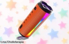 Potente altavoz Bluetooth de 20W con luces RGB ahora a precio de ganga, ¡no lo dejes escapar que se agota volando y tus fiestas te lo van a agradecer!