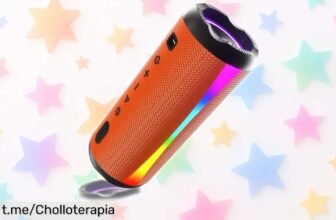 Potente altavoz Bluetooth de 20W con luces RGB ahora a precio de ganga, ¡no lo dejes escapar que se agota volando y tus fiestas te lo van a agradecer!