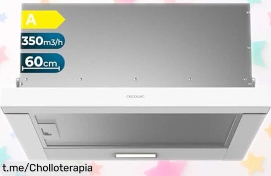 Potente campana extractora Cecotec Bolero Flux 60 cm a un precio de ganga, elimina humo y olores al instante para que disfrutes cocinando como nunca antes. ¡No te lo pierdas!
