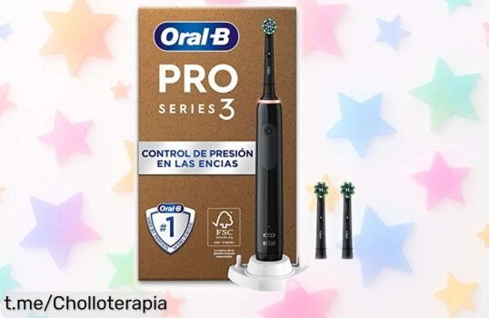 Potente cepillo eléctrico OralB Pro 3 con 3 cabezales, cuidado intensivo para tus encías y un ofertón que se va volando, ¡aprovéchalo antes de quedarte sin sonrisas!