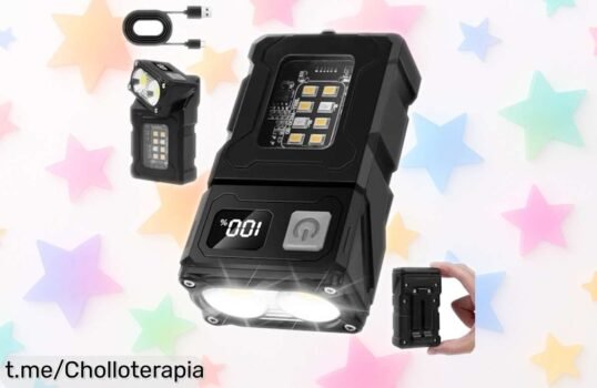 Potente linterna recargable Flintronic con imán y luz regulable, ¡ofertón que no se ve todos los días! No dejes pasar esta oportunidad única para iluminar tus momentos.