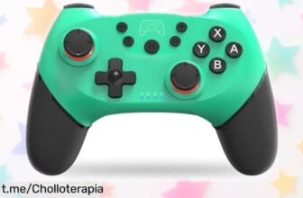 Potente mando inalámbrico para Switch con vibración doble y giroscopio, ¡rebajado a un precio locura! No dejes pasar la oportunidad de subir tu juego en PC y hazte ya con el tuyo antes que vuelen.