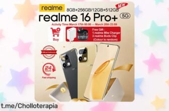 Potente móvil Realme 16 Pro Plus 5G con cámara de 200MP a un precio loco que no podrás creer, ¡aprovéchalo y sorprende a todos!